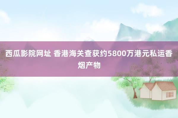 西瓜影院网址 香港海关查获约5800万港元私运香烟产物