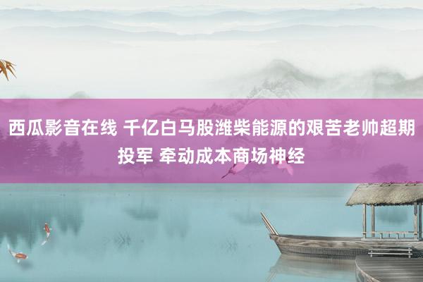 西瓜影音在线 千亿白马股潍柴能源的艰苦老帅超期投军 牵动成本商场神经