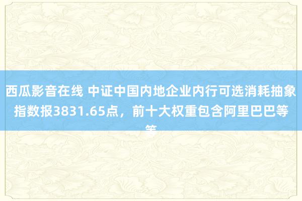 西瓜影音在线 中证中国内地企业内行可选消耗抽象指数报3831.65点，前十大权重包含阿里巴巴等