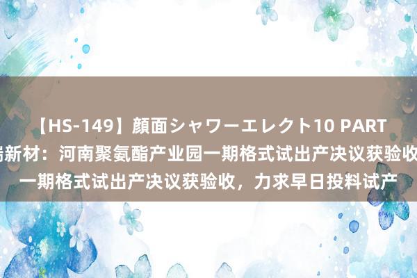 【HS-149】顔面シャワーエレクト10 PART28 AI调研 | 好意思瑞新材：河南聚氨酯产业园一期格式试出产决议获验收，力求早日投料试产