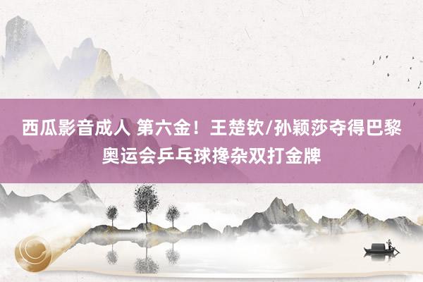 西瓜影音成人 第六金！王楚钦/孙颖莎夺得巴黎奥运会乒乓球搀杂双打金牌