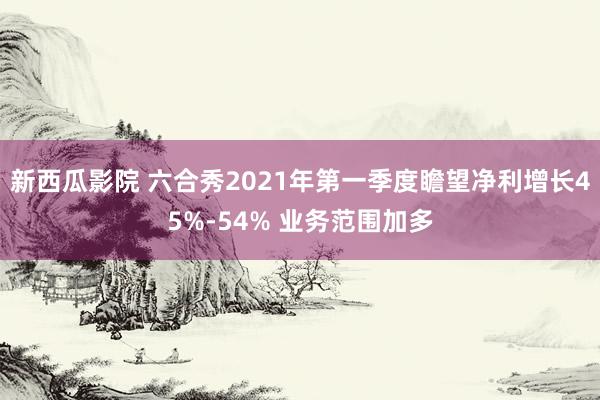 新西瓜影院 六合秀2021年第一季度瞻望净利增长45%-54% 业务范围加多