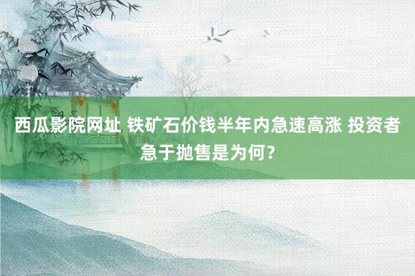 西瓜影院网址 铁矿石价钱半年内急速高涨 投资者急于抛售是为何？